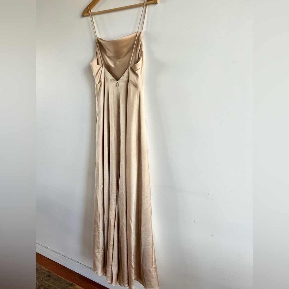 Free People The Rosabel Maxi Dress Size 2 Light Latte - Picture 3 of 11